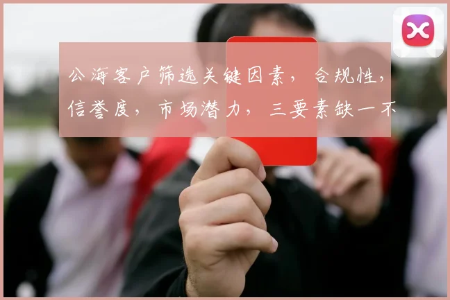 公海客户筛选关键因素，合规性，信誉度，市场潜力，三要素缺一不可，助力企业稳健发展